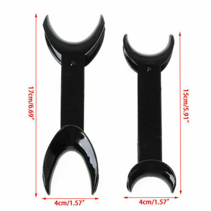 Dental Intraoral Mouth Opener Cheek Lip Retractor Double Head Black Fishtail S L