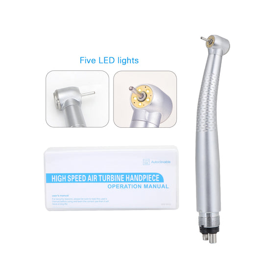 Dental LED High Speed Handpiece 5 LED Light 5 Water Spray W&H Type 4H US STOCK