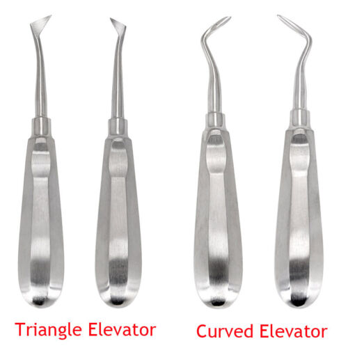 1pc Dental Root Tip Picks Right Left Triangle Curved Elevator Instruments