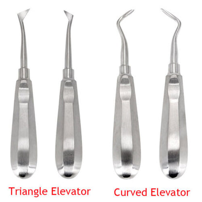 1pc Dental Root Tip Picks Right Left Triangle Curved Elevator Instruments