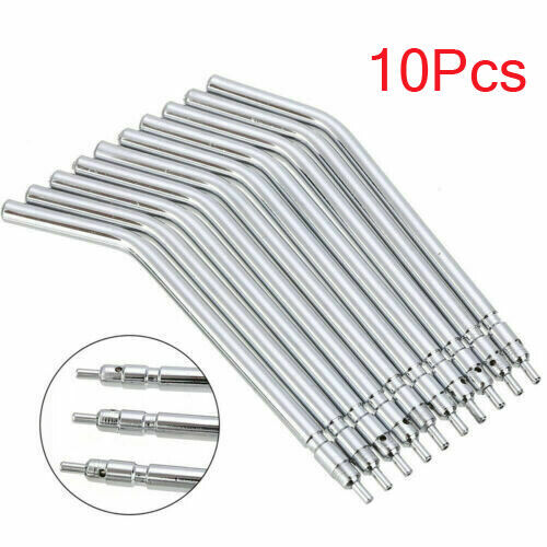 10PCS Dental Metal 3-Way Syringe Air Water Triple Spray Nozzles Tips Tube USA