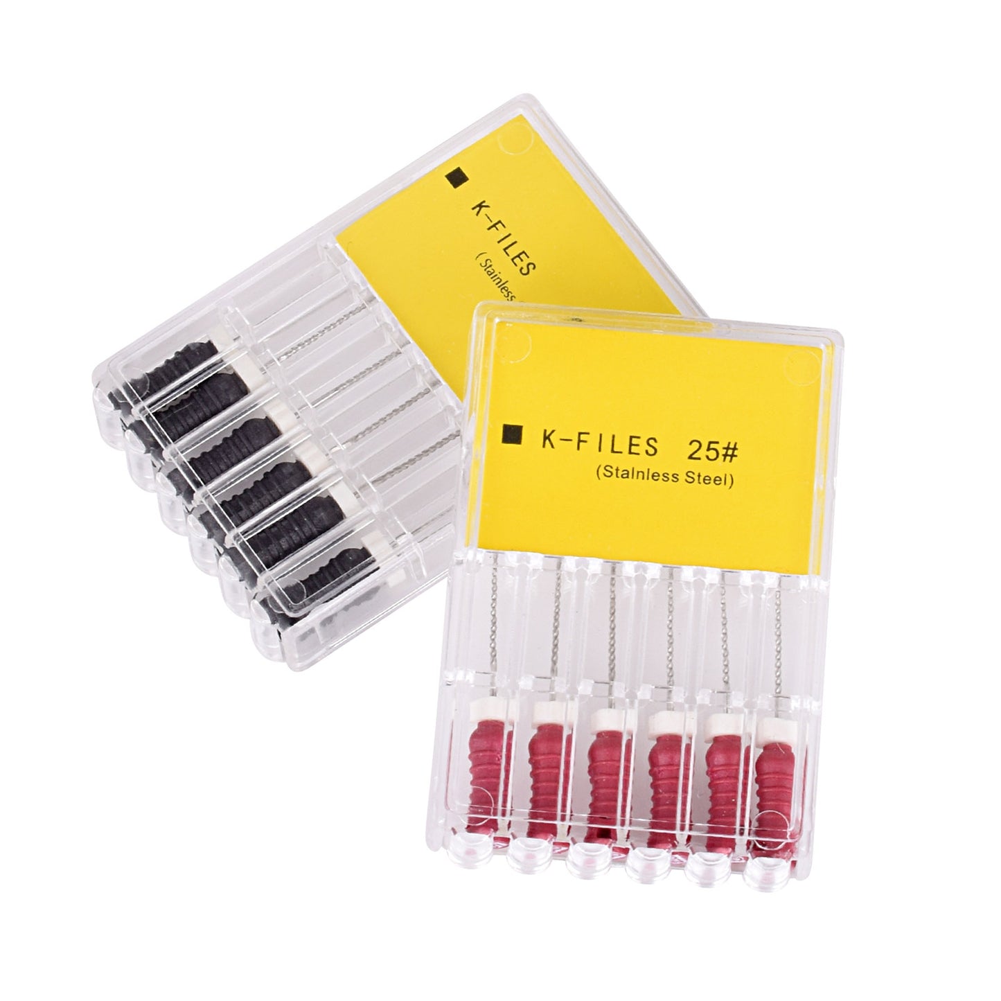 6Pcs Dental K-FILES Endo Root Canal File Stainless Steel Hand Use 21/25mm #6-40#