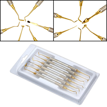 6PCS/Set Dental Composite Resin Filling Spatula Repair Restorative Instruments