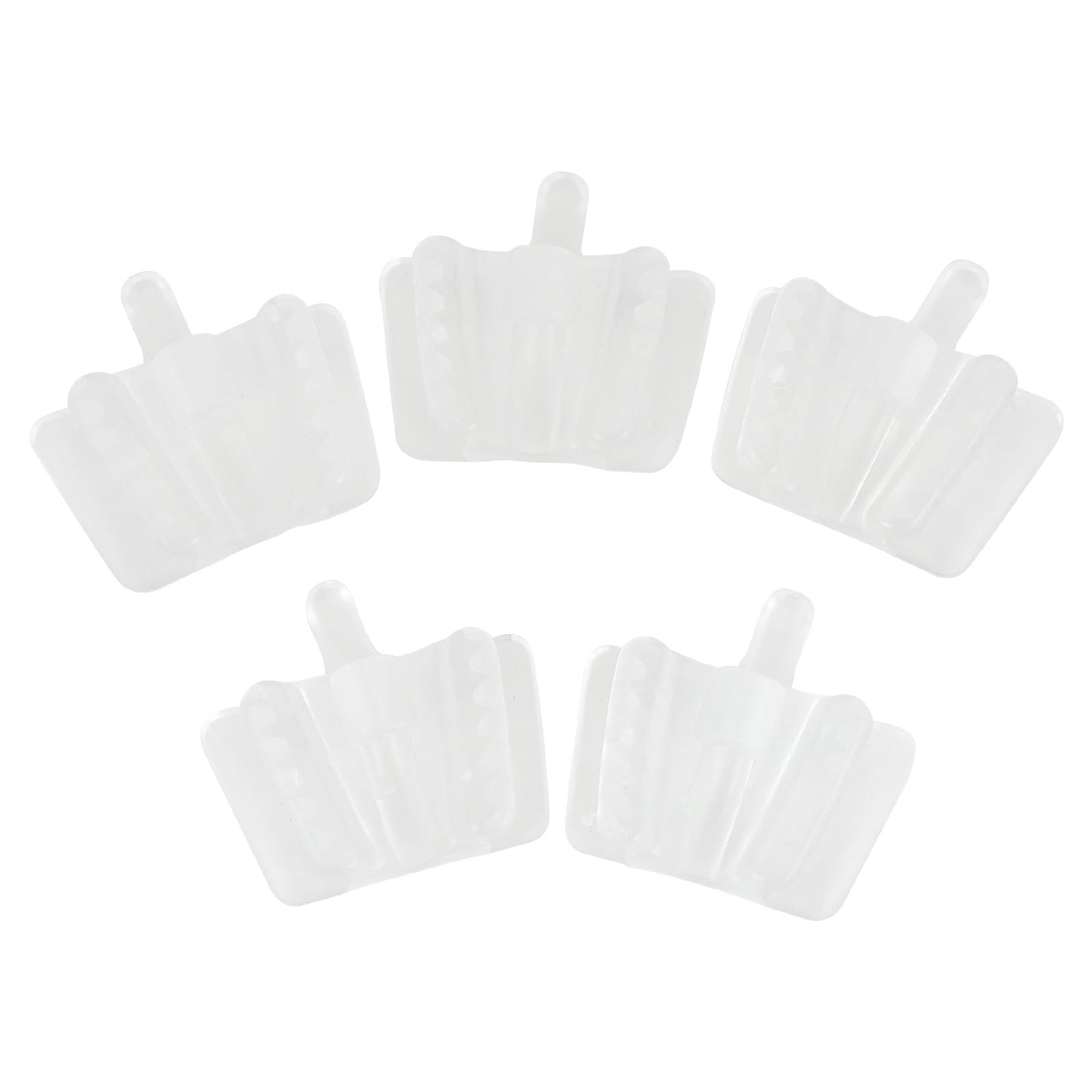 5PCS Dental Mouth Prop Bite Blocks Adult Silicone Latex Saliva Ejector Clear USA