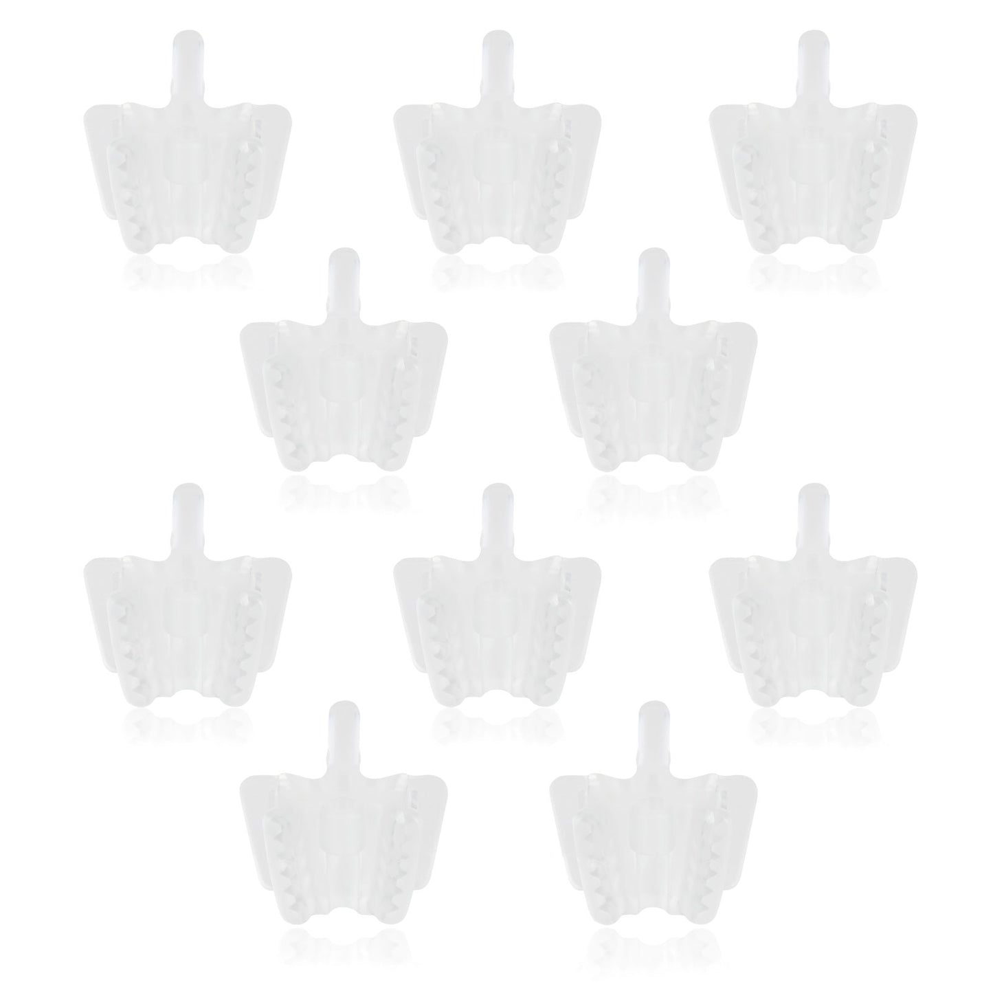 5PCS Dental Mouth Prop Bite Blocks Adult Silicone Latex Saliva Ejector Clear USA