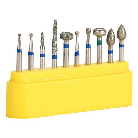 10pcs/Box Dental Diamond Burs High Speed FG Ceramics/Composite Polishing Drills