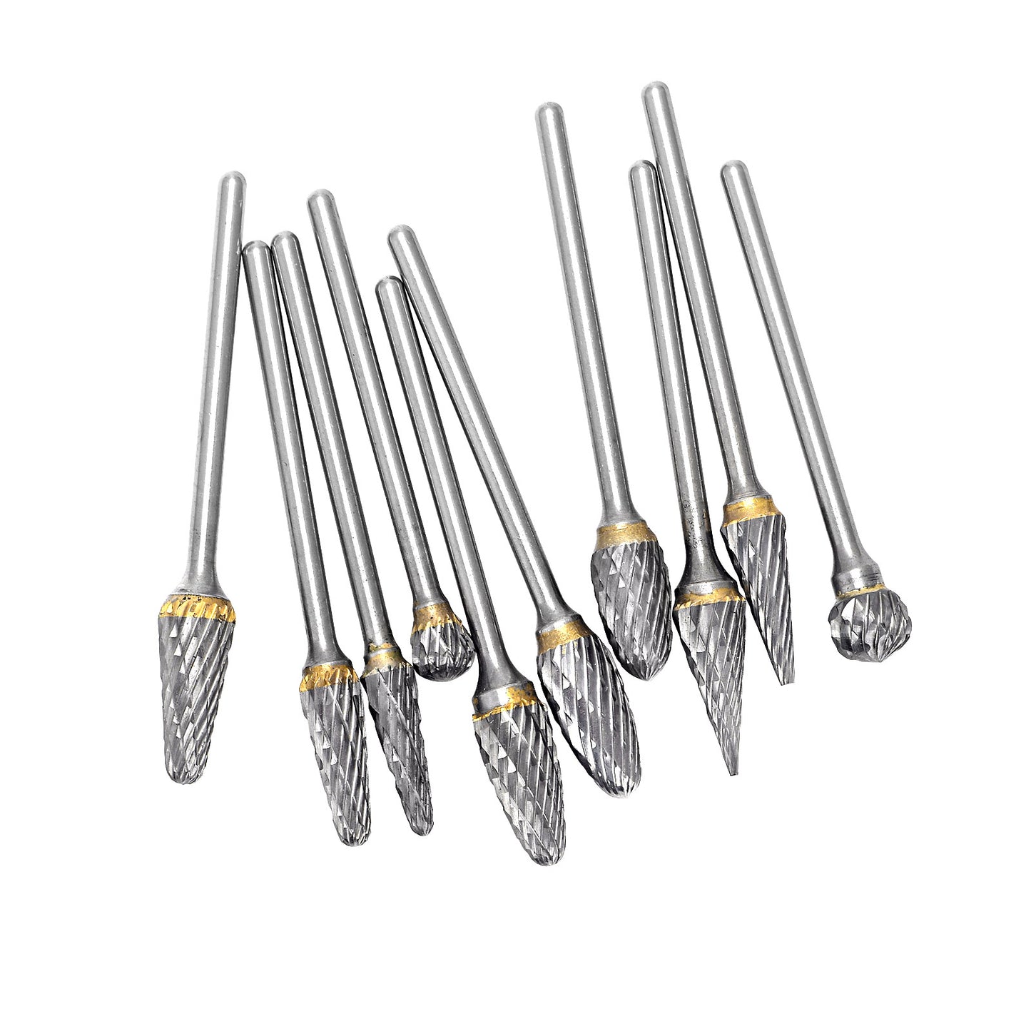 USA Dental Lab 2.35MM Shank Polishing Bur Drills Carbide Steel Burs Burrs 10 Pcs