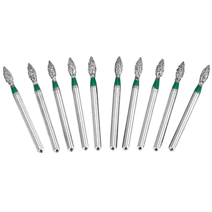 10pcs Dental Diamond Burs Ball Round FG 1.6mm 28 Types for High Speed Handpiece