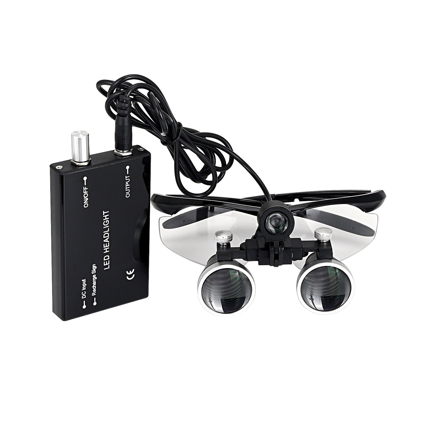 1Set Dental Surgical Magnifier Binocular Loupes 3.5X-R with LED Head Light Lamp