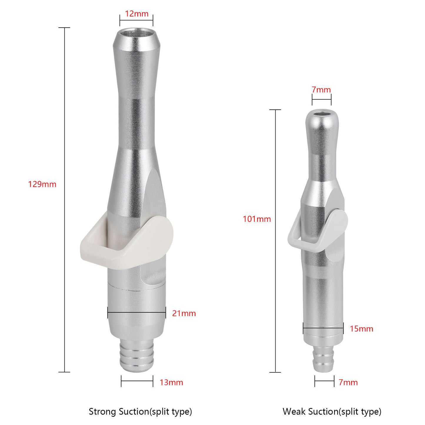 Dental Saliva Ejector Suction Valves Strong HVE/Weak SE With Handpiece Hose Tube