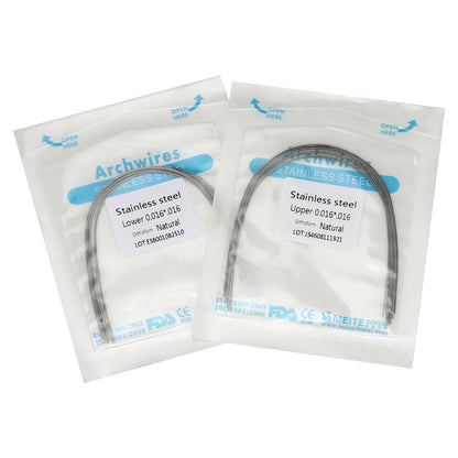 10PCS Dental Orthodontic Stainless Steel Arch Wire Rectangular Natural Form