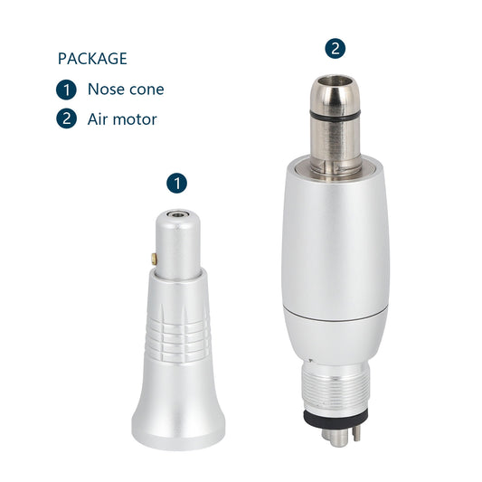 Dental Hygiene Prophy Handpiece Air Motor 4 Hole with 4:1 Nose Cone 360° Swivel