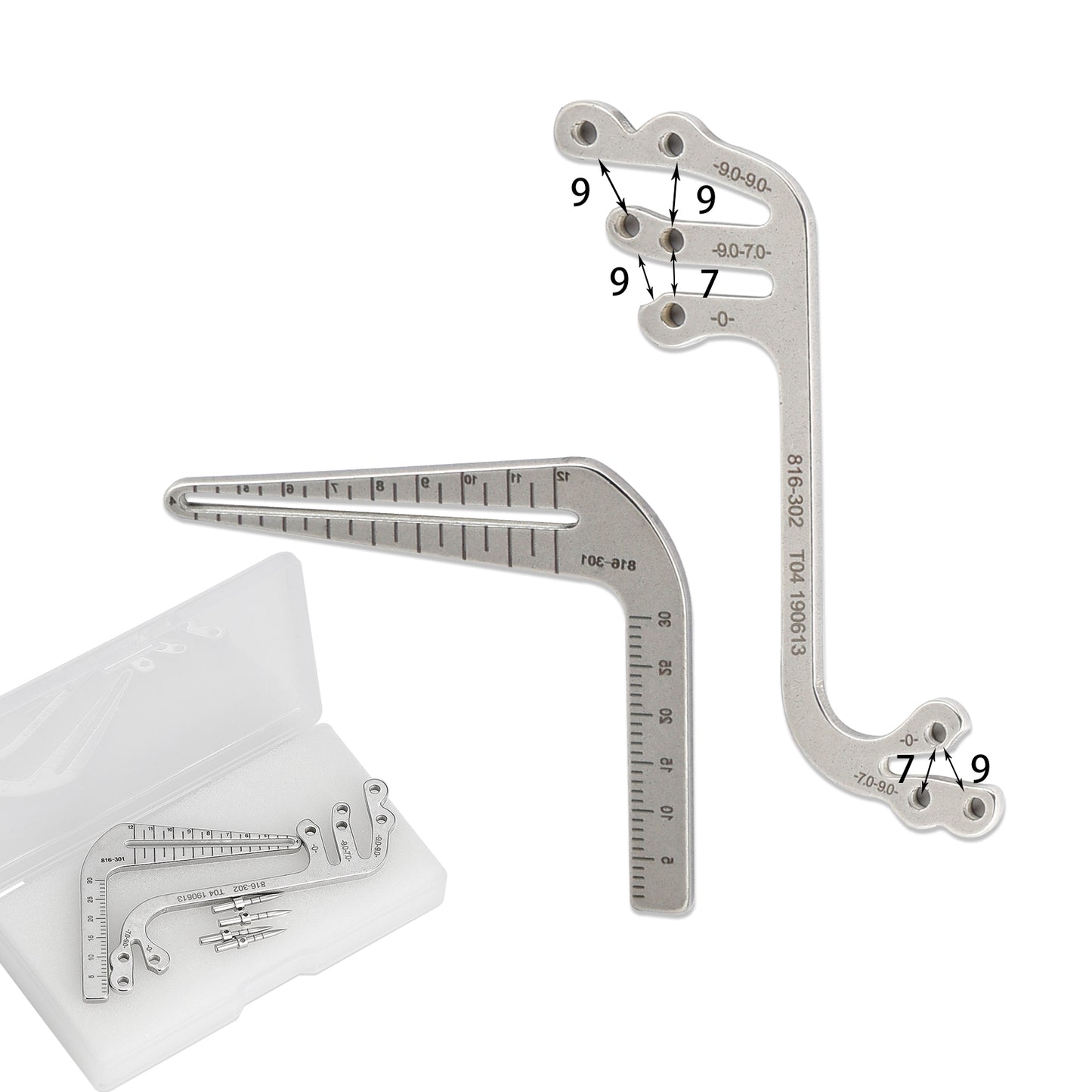 Dental Implant Guide Locator Set Measuring Ruler Calipers/Implant Locating Guide