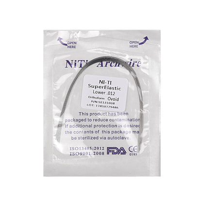 10Pcs/Pack Dental Orthodontic Super Elastic Niti Arch Wire Round Ovoid Form USA