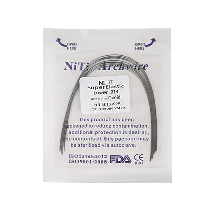 10Pcs/Pack Dental Orthodontic Super Elastic Niti Arch Wire Round Ovoid Form USA