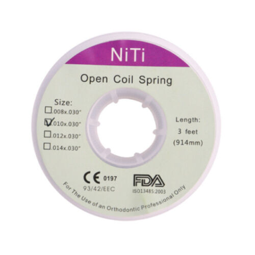 Orthodontic Dental Niti Open Coil Springs Dia. 010/012 * 030" Oral Silver Teeth