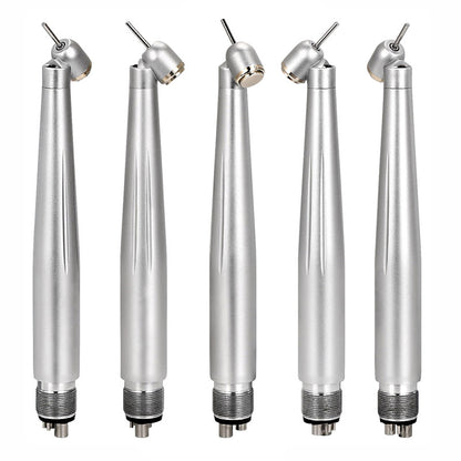 4 Hole Dental LED 45 Degree Fiber Optic High Speed Handpiece E-generator