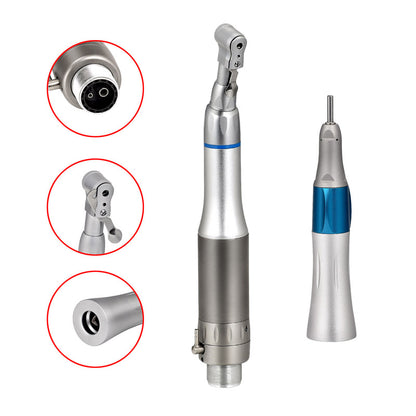 2 Hole Dental Low Speed Handpiece Kit Contra Angle Straight Air Motor E-type