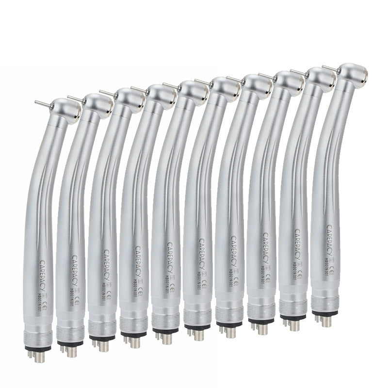 10PCS 4Holes Dental High Speed Handpiece Push Button Single Water Spary