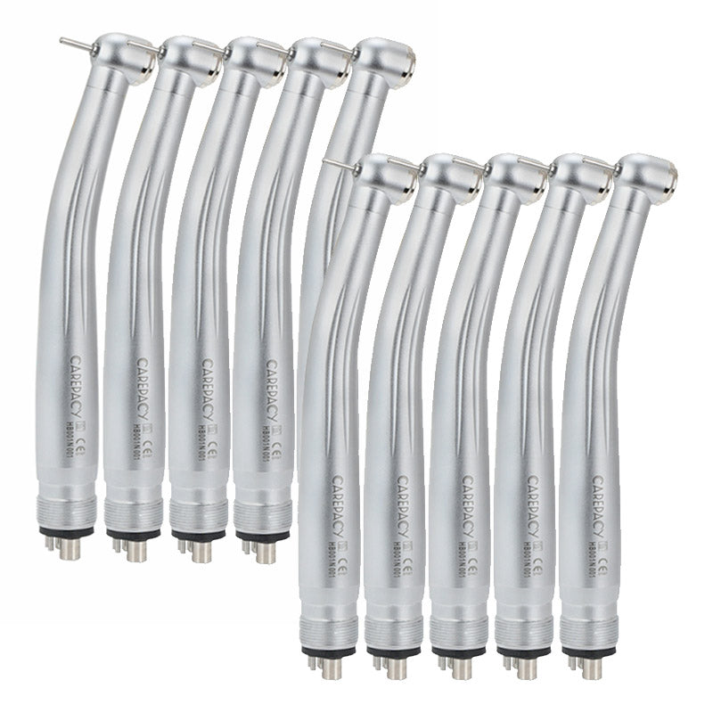 10PCS 4Holes Dental High Speed Handpiece Push Button Single Water Spary