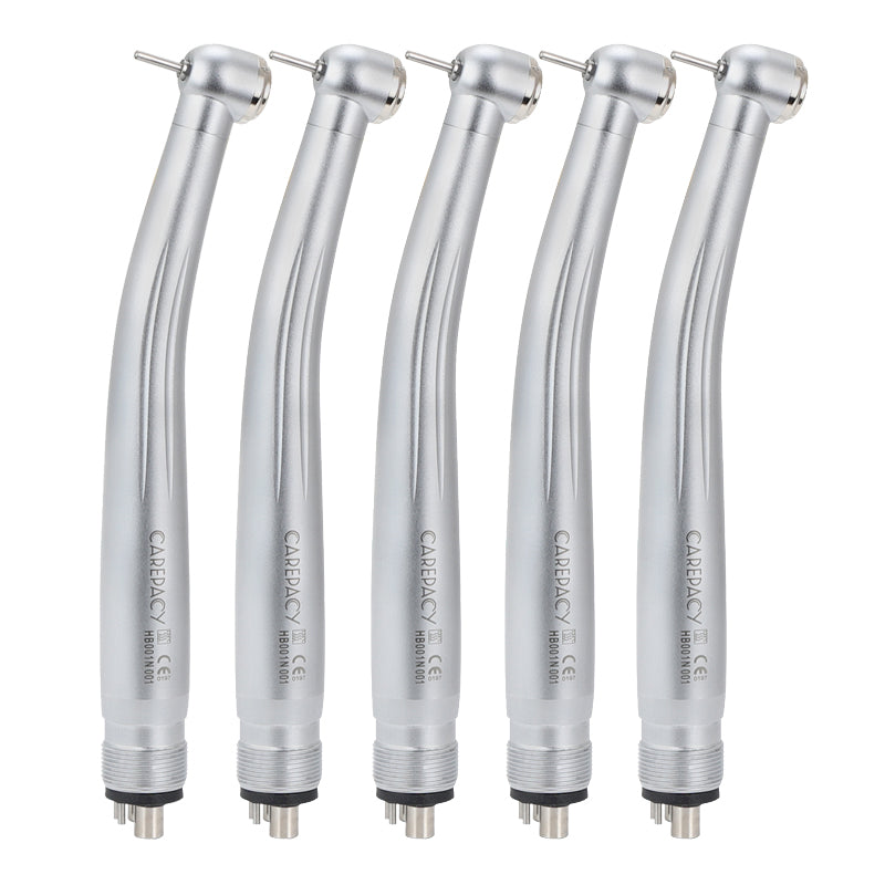 5Packs 4Holes Dental High Speed Handpiece Push Button Single Water Spary