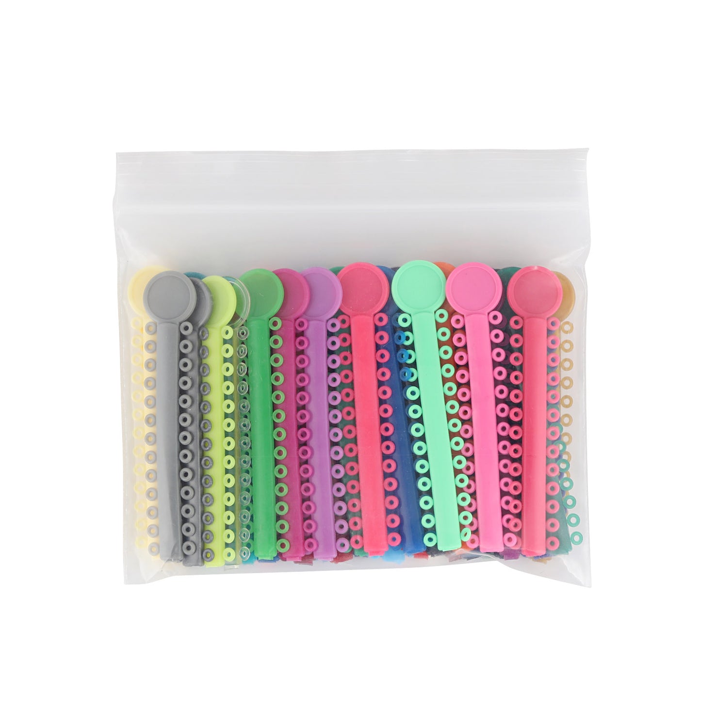 40PCS Dental Orthodontic Ligature Ties Braces Elastic Rubber Bands Mixed Color