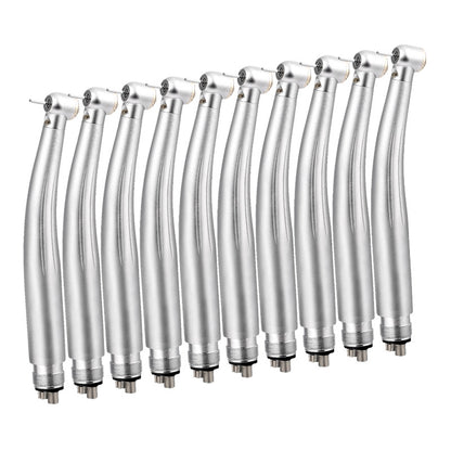 10Packs 4Holes Dental LED E-generator High Speed Handpiece Push Button Triple Water Spary