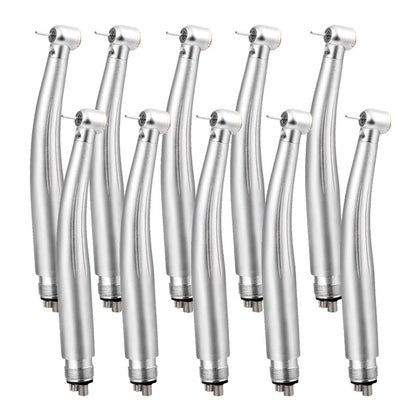 10Packs 4Holes Dental LED E-generator High Speed Handpiece Push Button Triple Water Spary