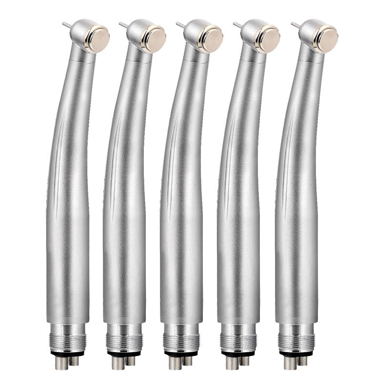 5Pcs 4Holes Dental LED E-generator High Speed Handpiece Push Button Triple Water Spary