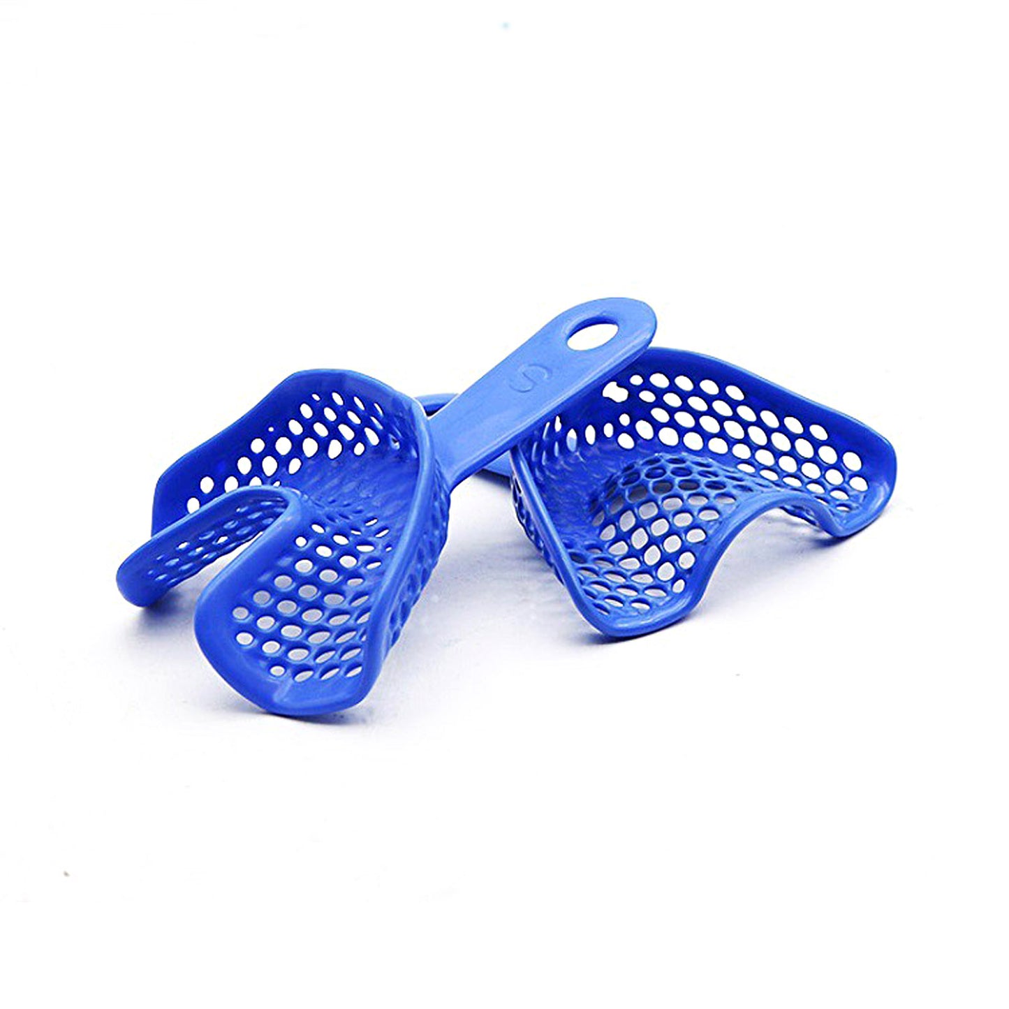 2 Pcs Dental Plastic-Steel Impression Trays Denture Instruments Materials Tray