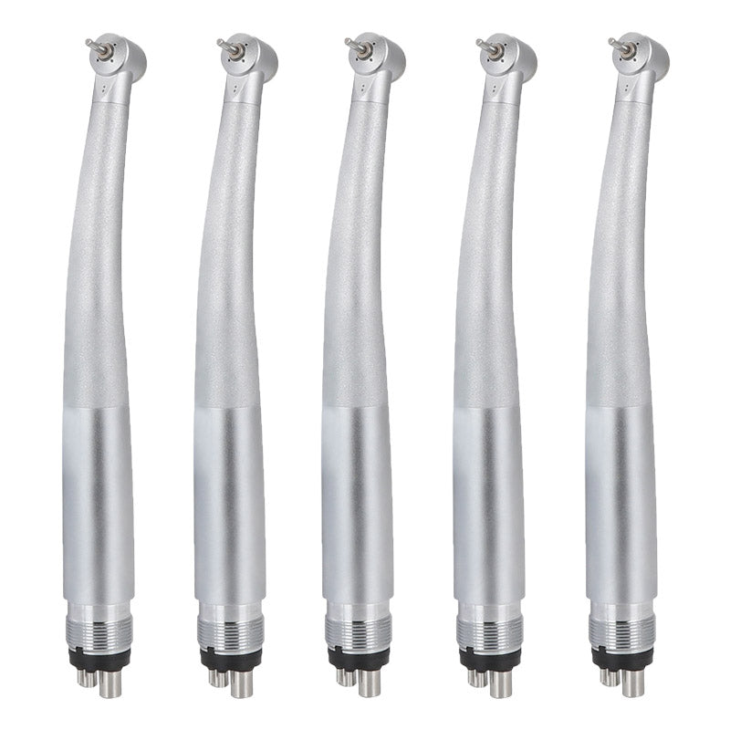 5Pcs 4 Hole Dental High Speed Handpiece Small Push Button 4-Way Spray