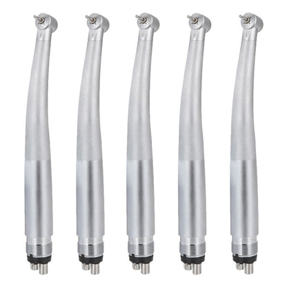 5Pcs 4 Hole Dental High Speed Handpiece Small Push Button 4-Way Spray