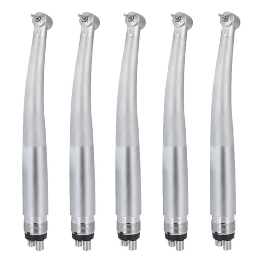 5Pcs 4 Hole Dental High Speed Handpiece Small Push Button 4-Way Spray