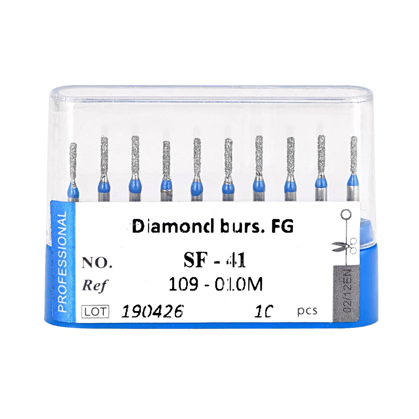 10pcs Dental Diamond Burs Ball Round FG 1.6mm 28 Types for High Speed Handpiece