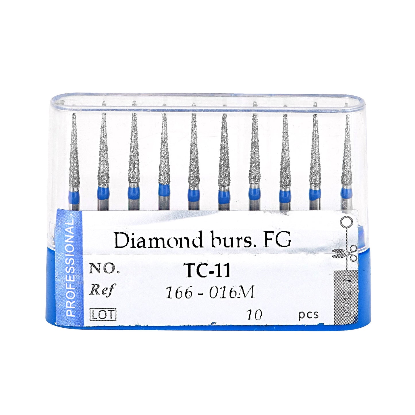 10pcs Dental Diamond Burs Ball Round FG 1.6mm 28 Types for High Speed Handpiece