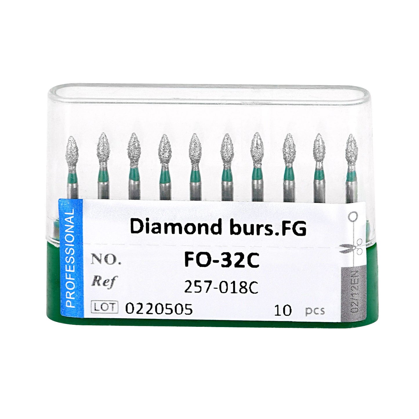 10pcs Dental Diamond Burs Ball Round FG 1.6mm 28 Types for High Speed Handpiece