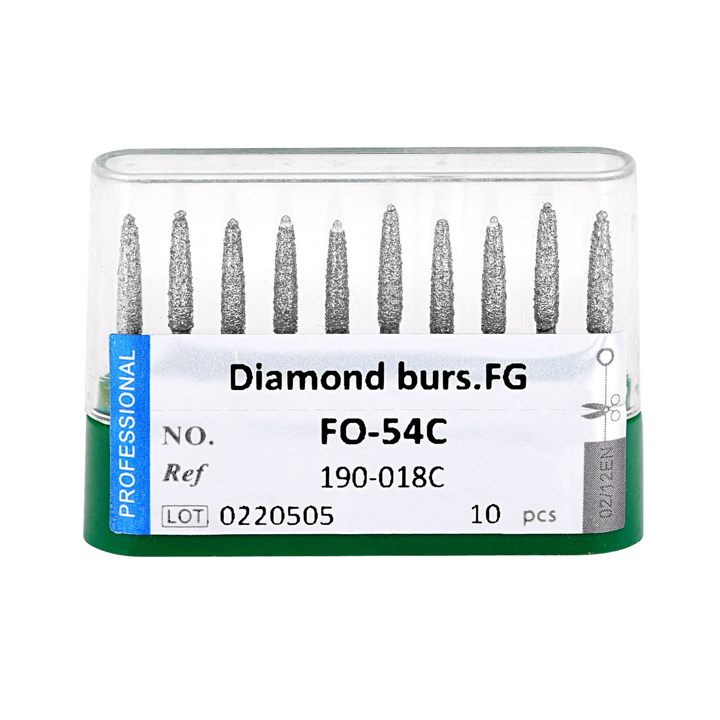 10pcs Dental Diamond Burs Ball Round FG 1.6mm 28 Types for High Speed Handpiece