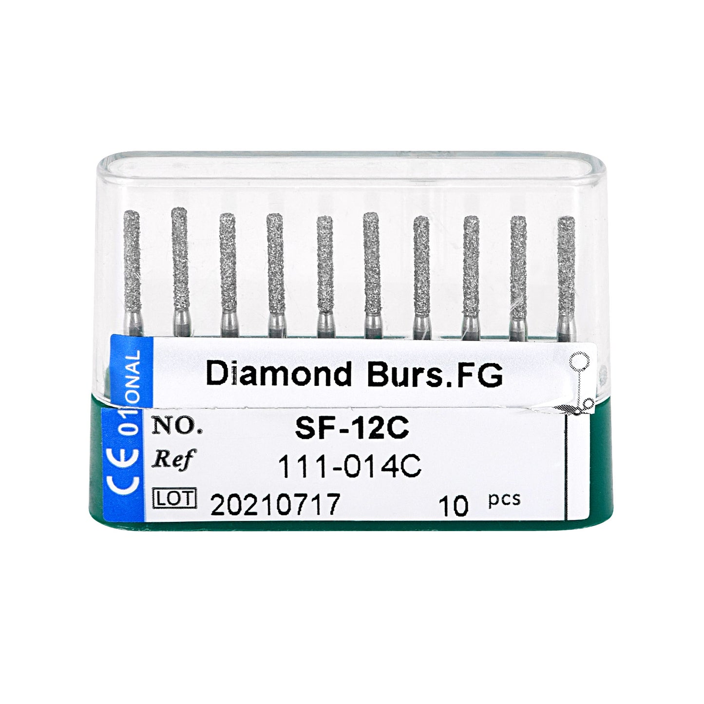 10pcs Dental Diamond Burs Ball Round FG 1.6mm 28 Types for High Speed Handpiece