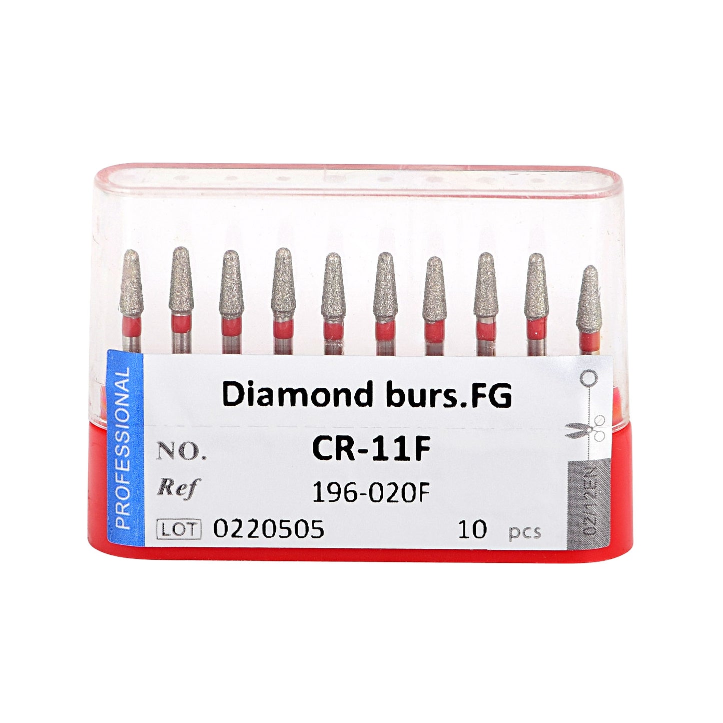 10pcs Dental Diamond Burs Ball Round FG 1.6mm 28 Types for High Speed Handpiece