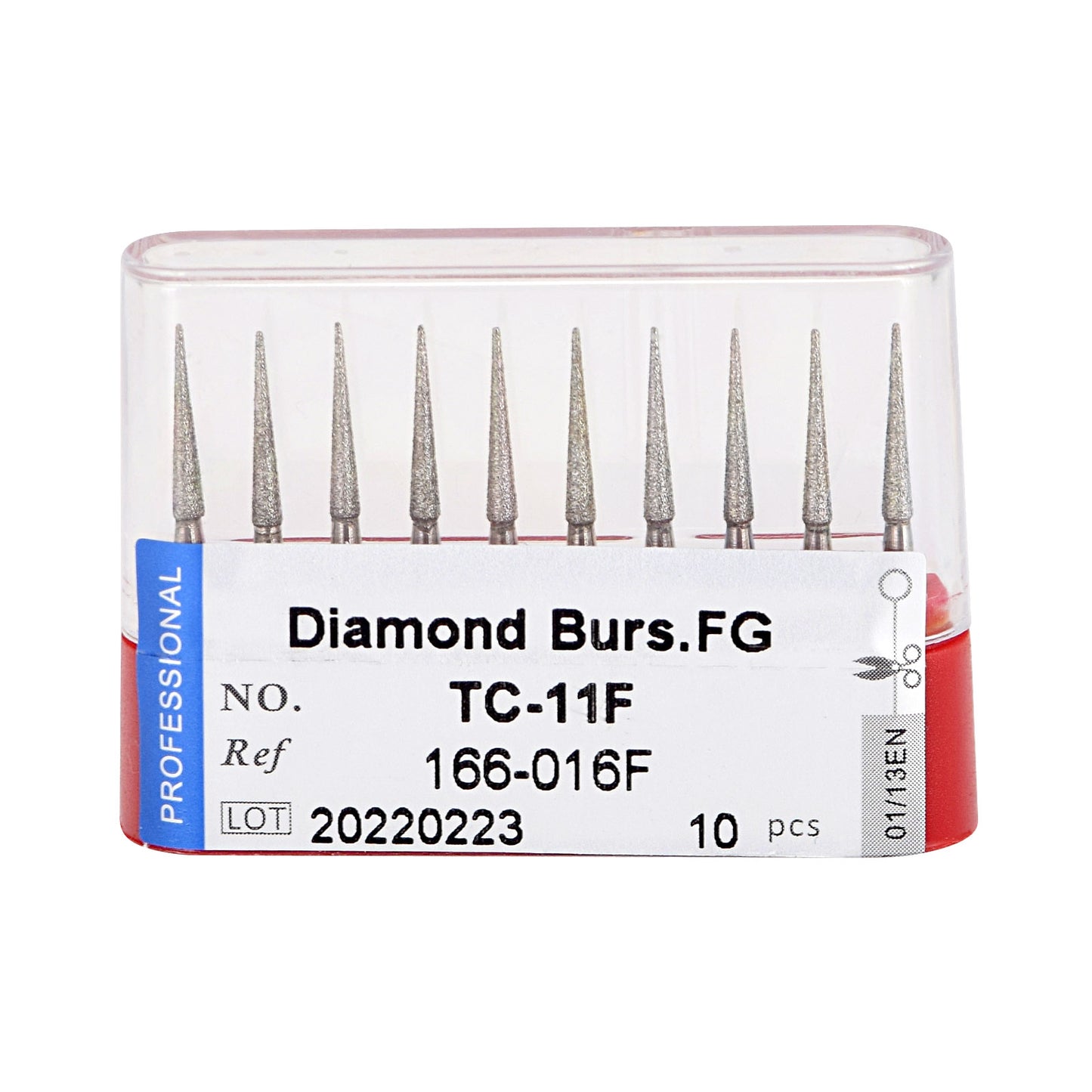 10pcs Dental Diamond Burs Ball Round FG 1.6mm 28 Types for High Speed Handpiece