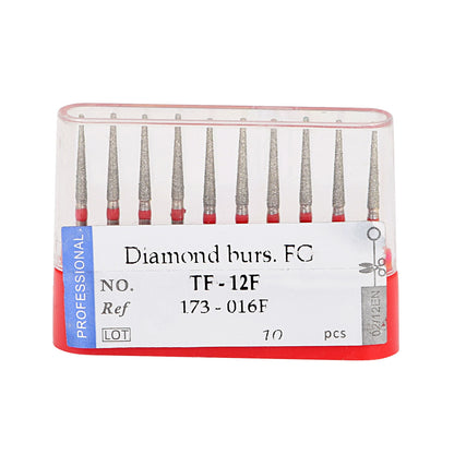 10pcs Dental Diamond Burs Ball Round FG 1.6mm 28 Types for High Speed Handpiece