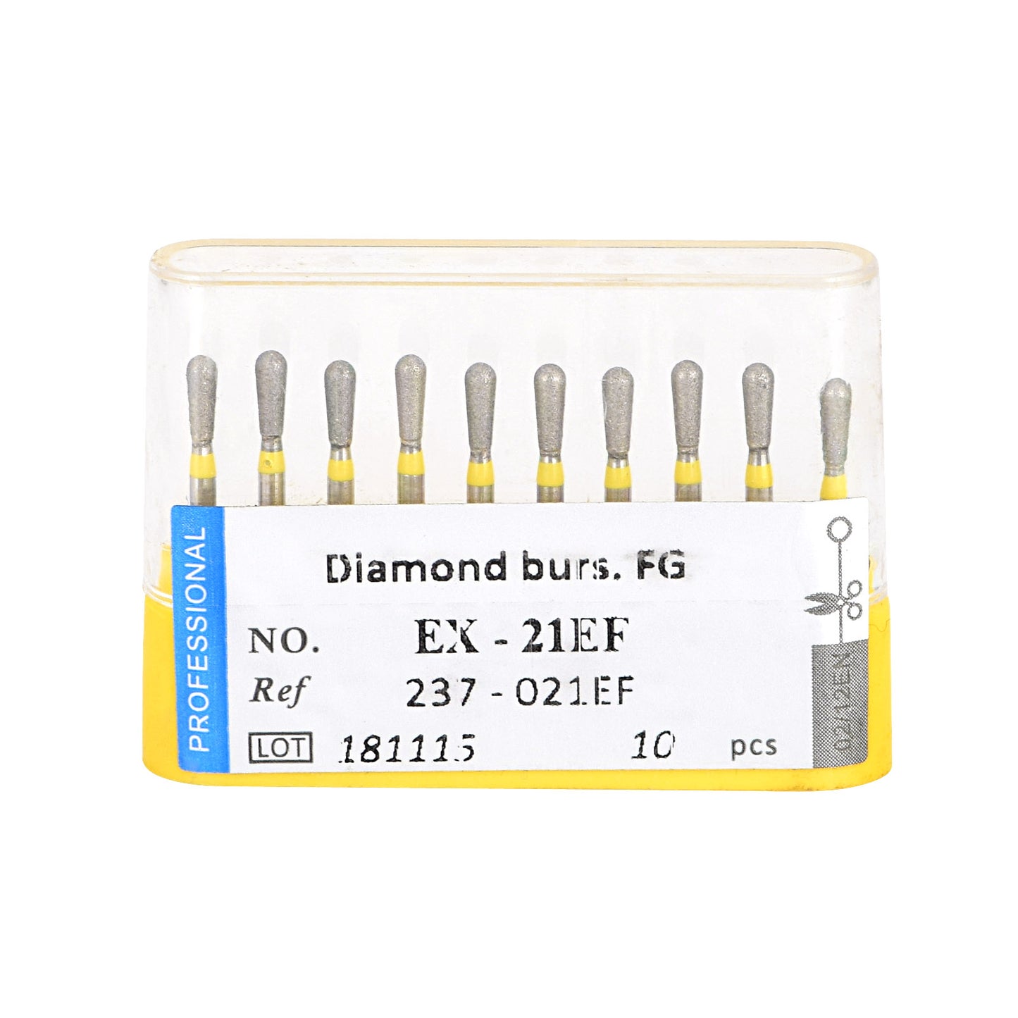 10pcs Dental Diamond Burs Ball Round FG 1.6mm 28 Types for High Speed Handpiece