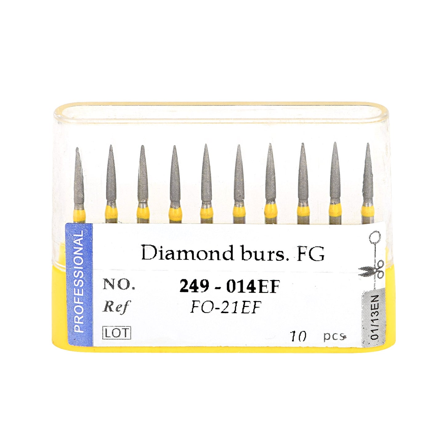 10pcs Dental Diamond Burs Ball Round FG 1.6mm 28 Types for High Speed Handpiece