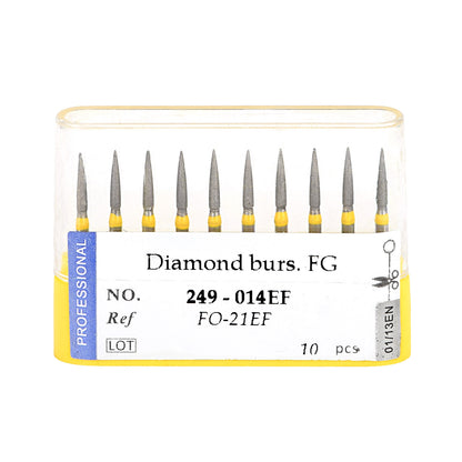 10pcs Dental Diamond Burs Ball Round FG 1.6mm 28 Types for High Speed Handpiece