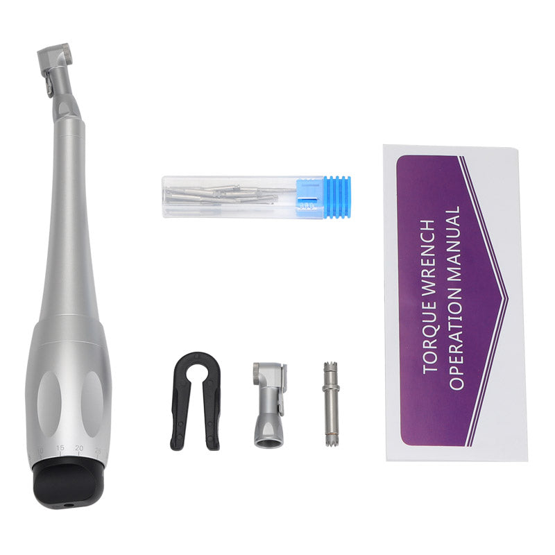 Dental Universal Implant Torque Wrench With 2PCS Contra Angle Head&12PCS Drivers