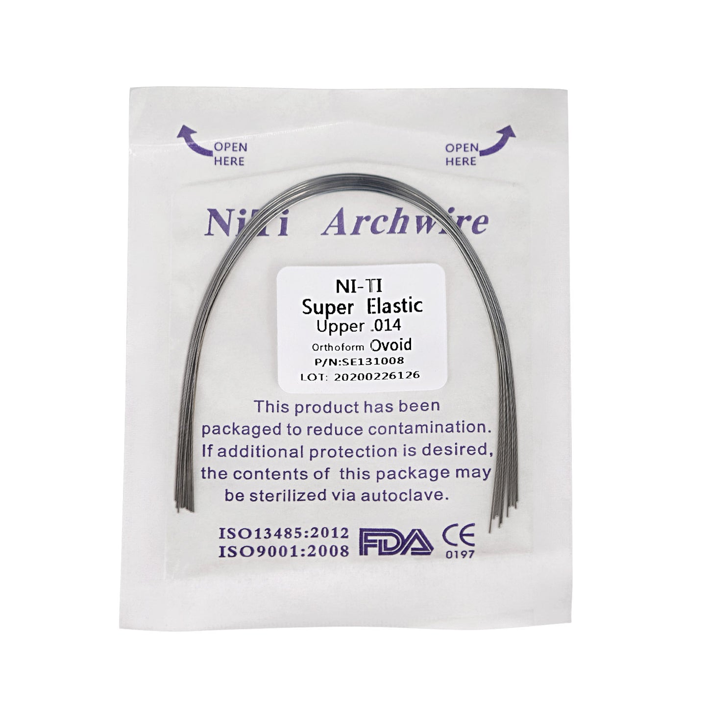 10Pcs/Pack Dental Orthodontic Super Elastic Niti Arch Wire Round Ovoid Form USA