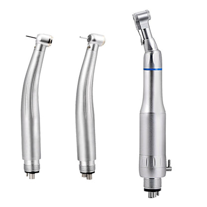 4Holes Dental 2*LED High Speed+3*Low Speed Handpiece Set Push Button 3-Way Water Spary